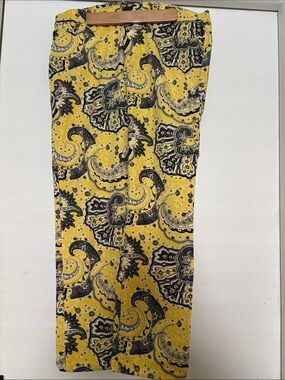 Lauren Ralph Lauren Yellow Paisley Cropped Jeans